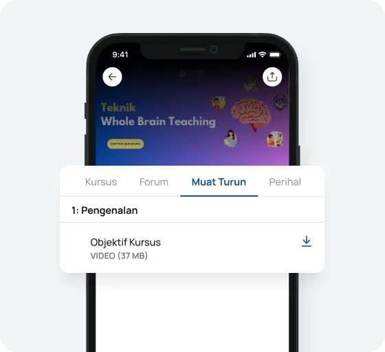 Muat turun kursus untuk belajar pada bila-bila masa di mana-mana sahaja